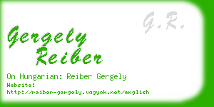 gergely reiber business card